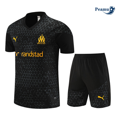 Loja Camisola Kit Equipamento Training Marsella Criancas + Calções Preto 2023-2024