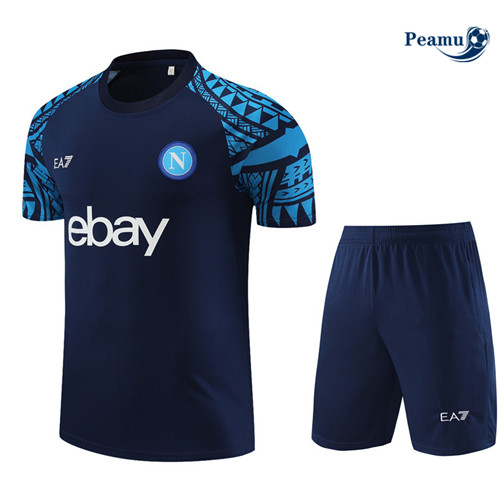 Comprar Camisola Kit Equipamento Training Napoli Criancas + Calções Azul Real 2023-2024