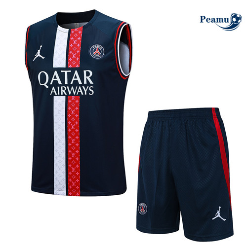 Loja Camisola Kit Equipamento Training Paris PSG Colete + Calções Azul 2023-2024