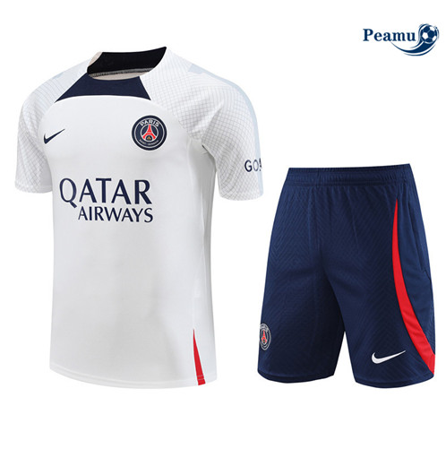 Comprar Camisola Kit Equipamento Training Paris PSG Criancas + Calções Branco 2023-2024