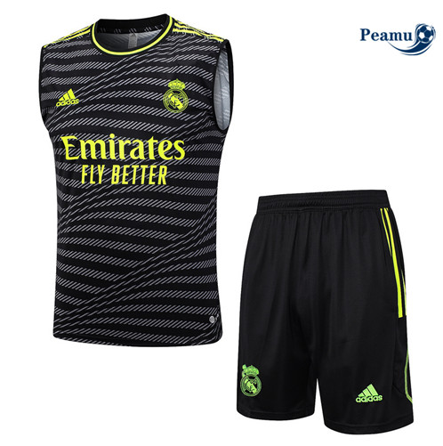 Criar Camisola Kit Equipamento Training Real Madrid Colete + Calções Preto 2023-2024