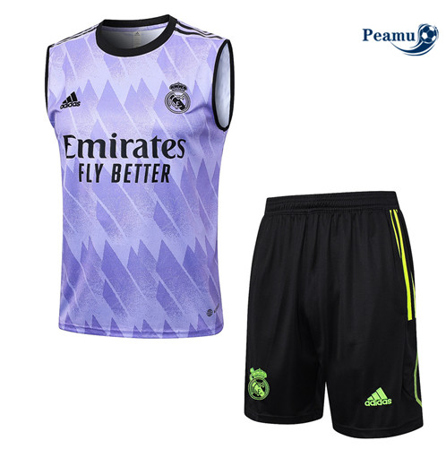 Loja Camisola Kit Equipamento Training Real Madrid Colete + Calções Roxo 2023-2024