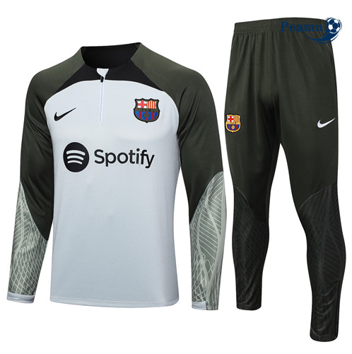 Novo Fato de Treino Barcelona Equipamento Cinza 2023-2024