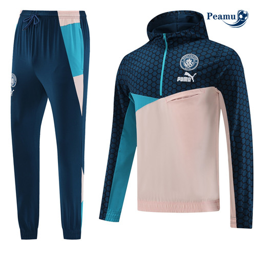 Comprar Fato de Treino Manchester City com capuz Equipamento Azul 2023-2024