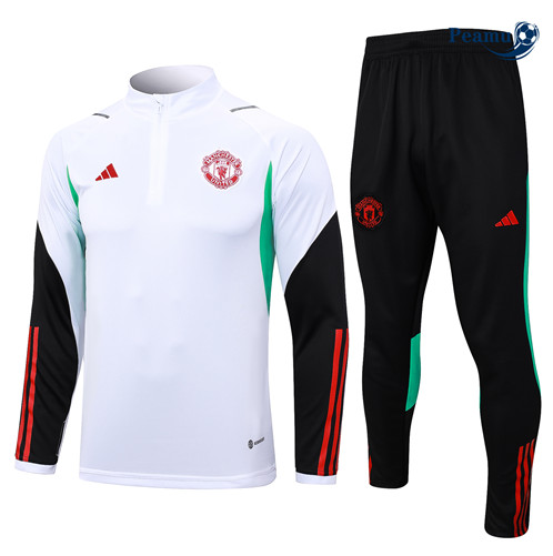 Novo Fato de Treino Manchester United Equipamento Branco 2023-2024