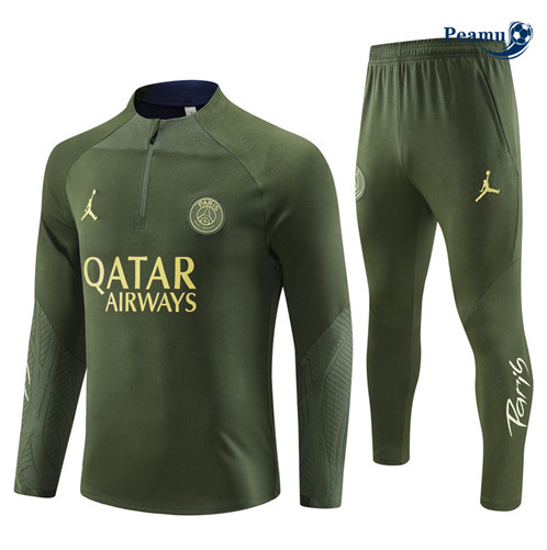 Novo Fato de Treino Paris PSG Equipamento Ejercito verde 2023-2024