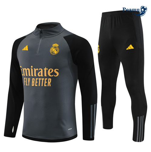 Criar Fato de Treino Real Madrid Equipamento Cinza 2023-2024