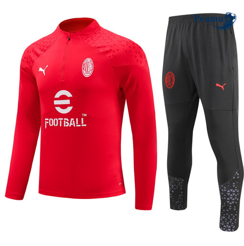 Criar Fato de Treino AC Milan Criancas Equipamento Vermelho 2023-2024