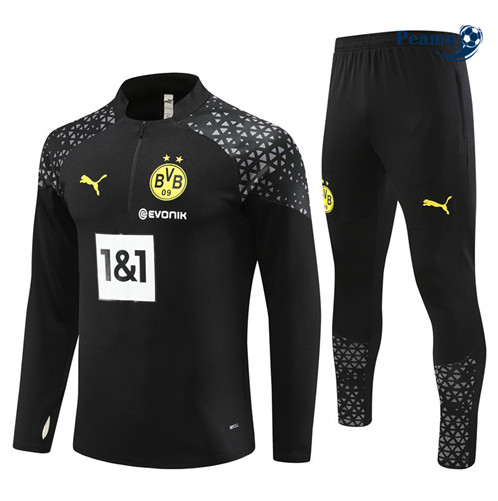 Loja Fato de Treino Borussia Dortmund Criancas Equipamento Preto 2023-2024