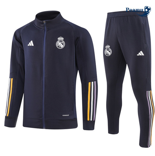 Novo Casaco de Fato de Treino Real Madrid Criancas Equipamento Azul 2023-2024