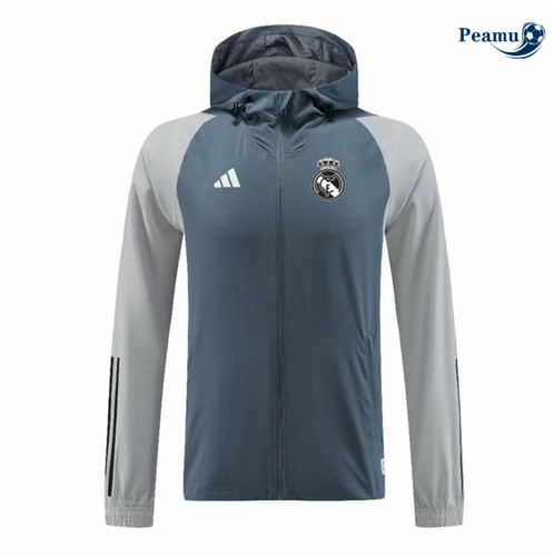 Loja Windrunner Fato de Treino Real Madrid Equipamento Azul/Cinza 2023-2024