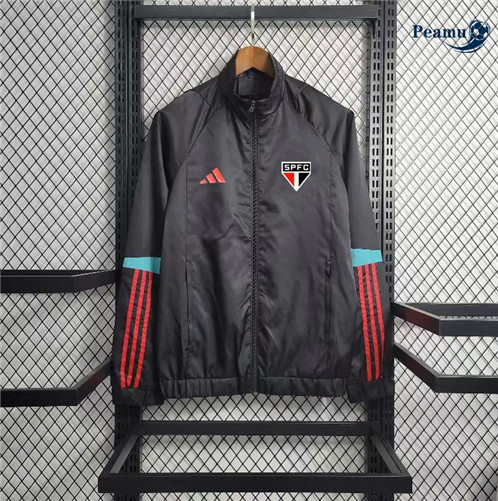 Criar Windrunner Fato de Treino Sao Paulo Equipamento Preto 2023-2024