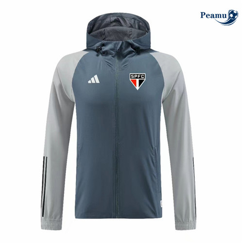 Criar Windrunner Fato de Treino Sao Paulo Equipamento Azul/Cinza 2023-2024