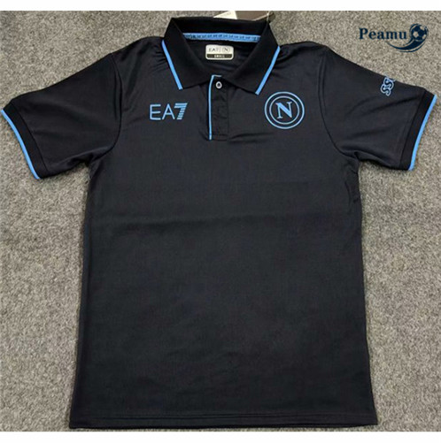 Novo Camisola Futebol Naples Equipamento Preto Casual 2023-2024
