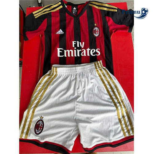 Oferta Camisola Retrô Futebol AC Milan Crianças Principal Equipamento 2013-14