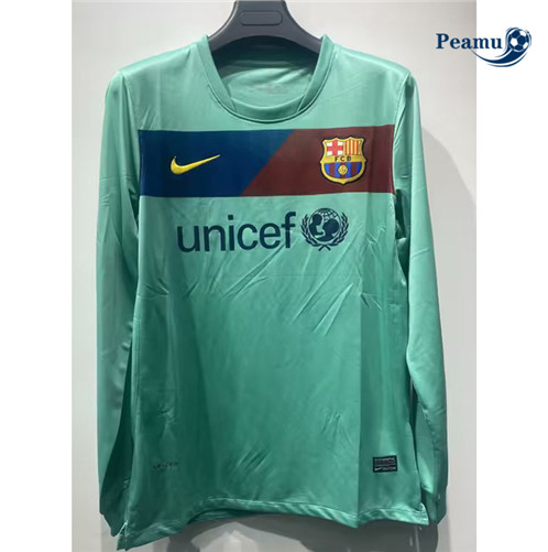 Novo Camisola Retrô Futebol Barcelona Alternativa Equipamento Manga Larga 2010-11