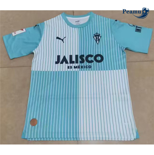 Oferta Camisola Futebol Sporting Gijon Alternativa Equipamento 2023-2024