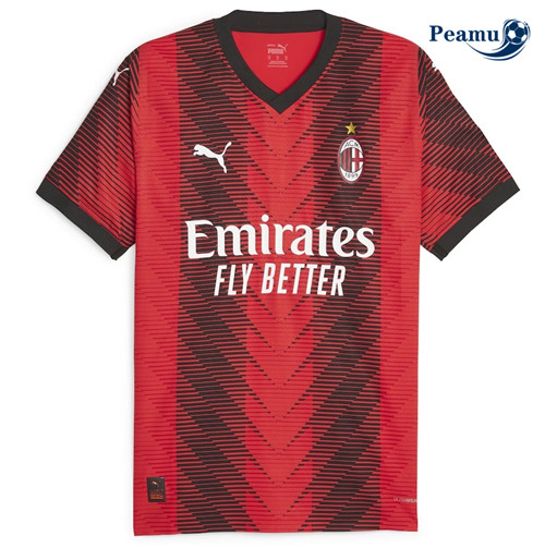 Peamu: Desconto Camisola Futebol AC Milan Principal Equipamento Vermelho 2023-2024