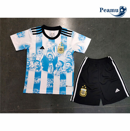 Peamu: Novo Camisola Futebol Argentina Crianças 3-star All-Star 2023-2024