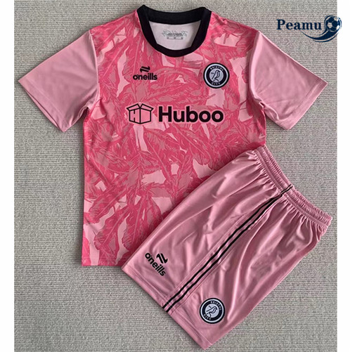 Peamu: Novas Camisola Futebol Bristol City Niño Rosa 2023-2024