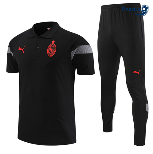 Peamu: Venda Camisola Kit Entrainement Futebol AC Milan + Pantalon Preto 2022-2023