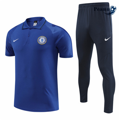 Peamu: Desconto Camisola Kit Entrainement Futebol Chelsea + Pantalon Azul 2022-2023