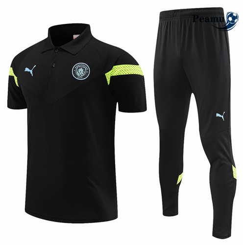 Peamu: Desconto Camisola Kit Entrainement Futebol Manchester City + Pantalon Preto 2022-2023