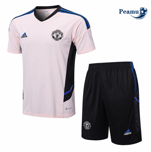 Peamu: Desconto Camisola Kit Entrainement Futebol Manchester United + Pantalon Rosa 2022-2023