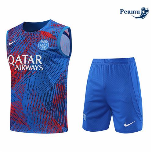 Peamu: Comprar Camisola Kit Entrainement Futebol Paris PSG Colete + Pantalon Azul 2022-2023