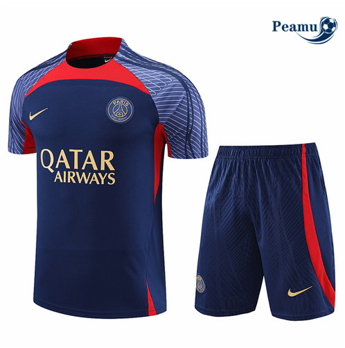 Peamu: Novas Camisola Kit Entrainement Futebol Paris PSG + Pantalon Azul 2023-2024