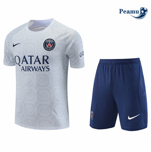 Peamu: Desconto Camisola Kit Entrainement Futebol Paris PSG + Pantalon Branco 2022-2023
