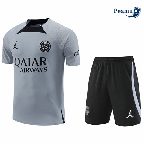 Peamu: Novo Camisola Kit Entrainement Futebol Paris PSG + Pantalon Cinzento 2022-2023