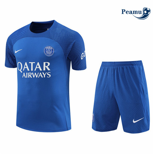 Peamu: Novas Camisola Kit Entrainement Futebol Paris PSG + Pantalon Azul 2022-2023