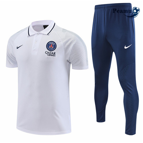 Peamu: Novas Camisola Kit Entrainement Futebol Paris PSG + Pantalon Branco 2022-2023
