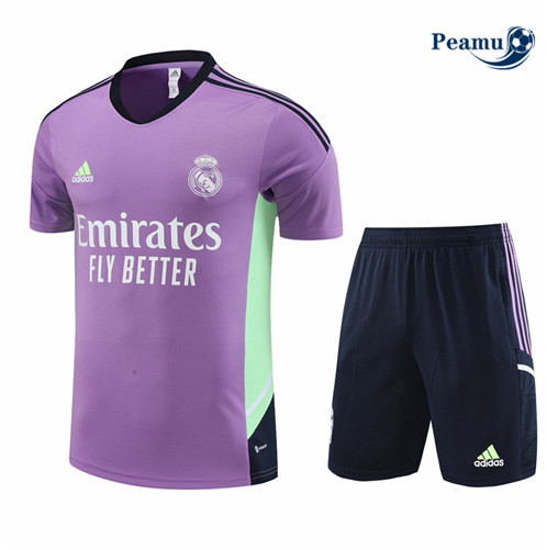 Peamu: Comprar Camisola Kit Entrainement Futebol Real Madrid + Pantalon Roxo 2022-2023