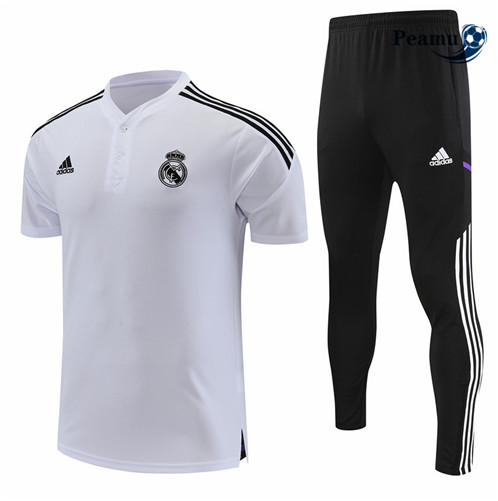 Peamu: Desconto Camisola Kit Entrainement Futebol Real Madrid + Pantalon Branco 2022-2023