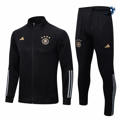 Peamu: Novo Camisola Futebol Casaco de Fato de Treino Alemanha Preto 2022-2023