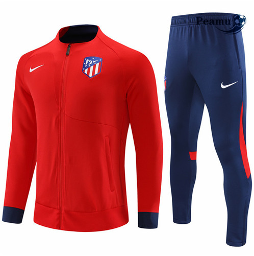 Peamu: Novo Camisola Futebol Casaco de Fato de Treino Atletico Madrid Vermelho 2022-2023