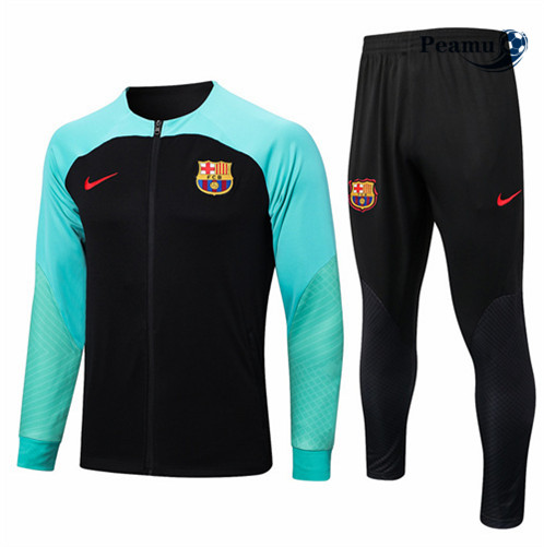 Peamu: Novo Camisola Futebol Casaco de Fato de Treino Barcelona Preto 2022-2023