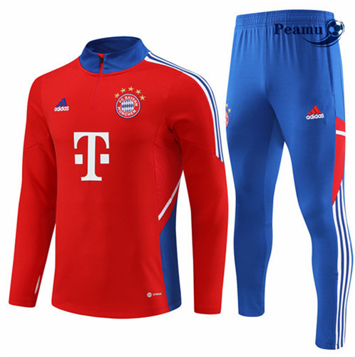 Peamu: Novas Camisola Futebol Fato de Treino Bayern de Munique Vermelho 2022-2023
