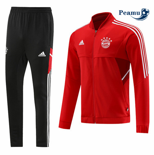 Peamu: Desconto Camisola Futebol Casaco de Fato de Treino Bayern de Munique Vermelho 2022-2023