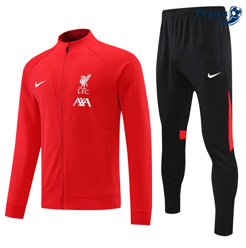 Peamu: Novo Camisola Futebol Casaco de Fato de Treino Liverpool Vermelho 2022-2023