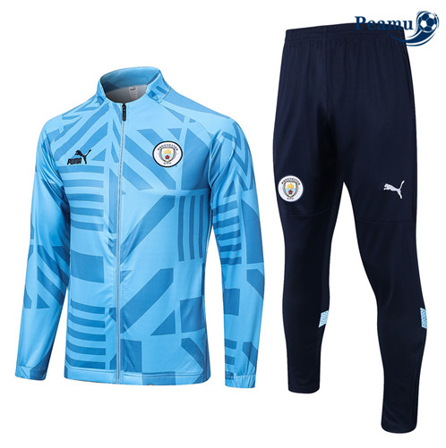 Peamu: Venda Camisola Futebol Casaco de Fato de Treino Manchester City Azul 2022-2023