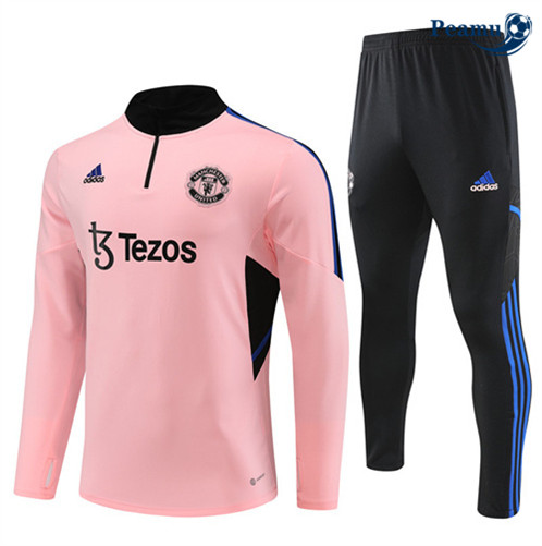 Peamu: Desconto Camisola Futebol Fato de Treino Manchester United Rosa 2022-2023
