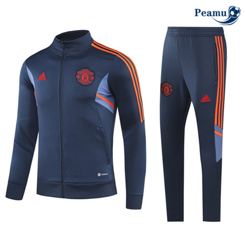Peamu: Comprar Camisola Futebol Casaco de Fato de Treino Manchester United Azul 2022-2023