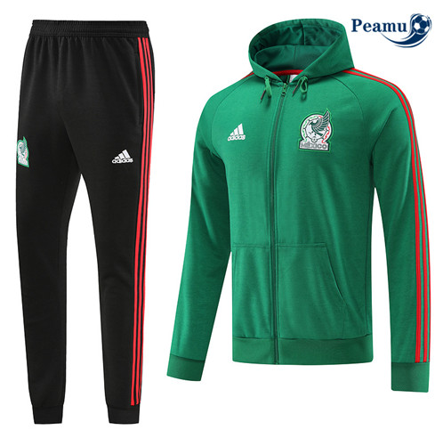 Peamu: Venda Camisola Futebol Casaco de Fato de Treino México Verde 2022-2023