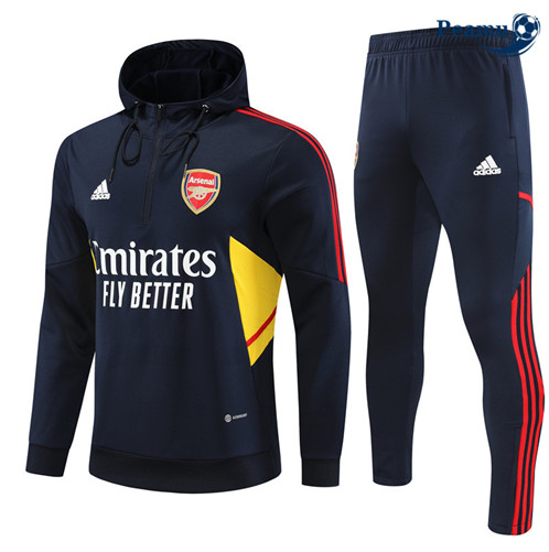 Peamu: Novo Camisola Futebol Fato de Treino Arsenal Criancas com capuz Azul 2022-2023