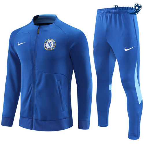 Peamu: Novo Camisola Futebol Casaco de Fato de Treino Chelsea Criancas Azul 2022-2023