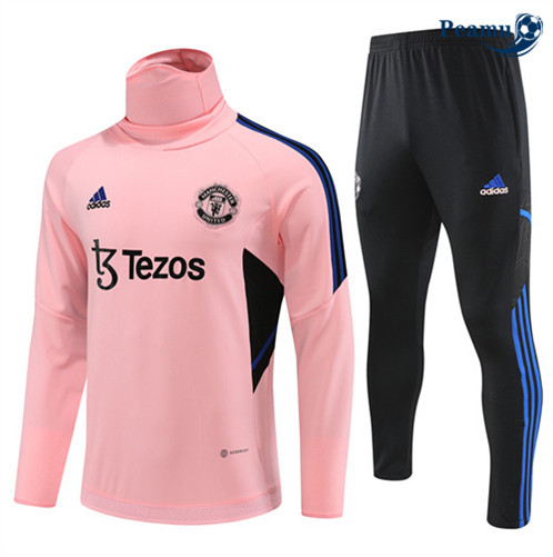Peamu: Novo Camisola Futebol Fato de Treino Manchester United Criancas Rosa 2022-2023