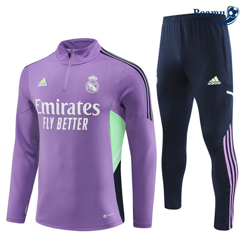 Peamu: Novo Camisola Futebol Fato de Treino Real Madrid Criancas Roxo 2022-2023